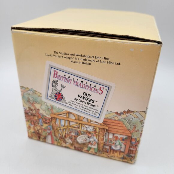 Vintage David Winter Cottages British Traditions Nov GUY FAWKES w Box COA - Picture 12 of 12